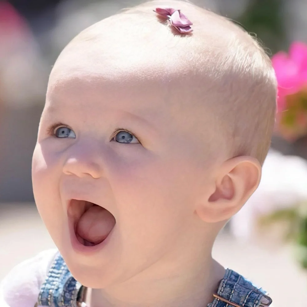 8ct Grosgrain Baby Bow Hair Clips